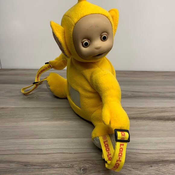 Vintage Teletubbie Laa Laa Yellow Plush Backpack 1990’s 15\